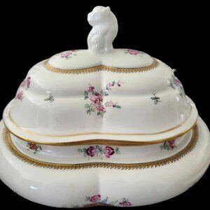 Old Unique and Rare Hand Painted in France for Tiffany & Cie Tureen 9 by 9approx